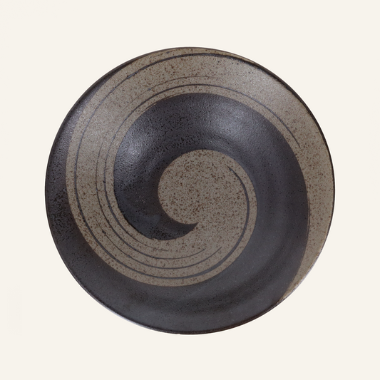 Large fine earthenware bowl Minoyaki "uzu"