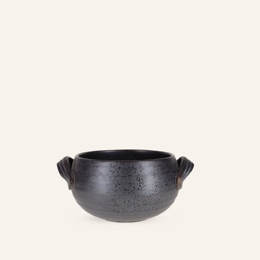 Minoyaki "ibushi" fine earthenware stew bowl