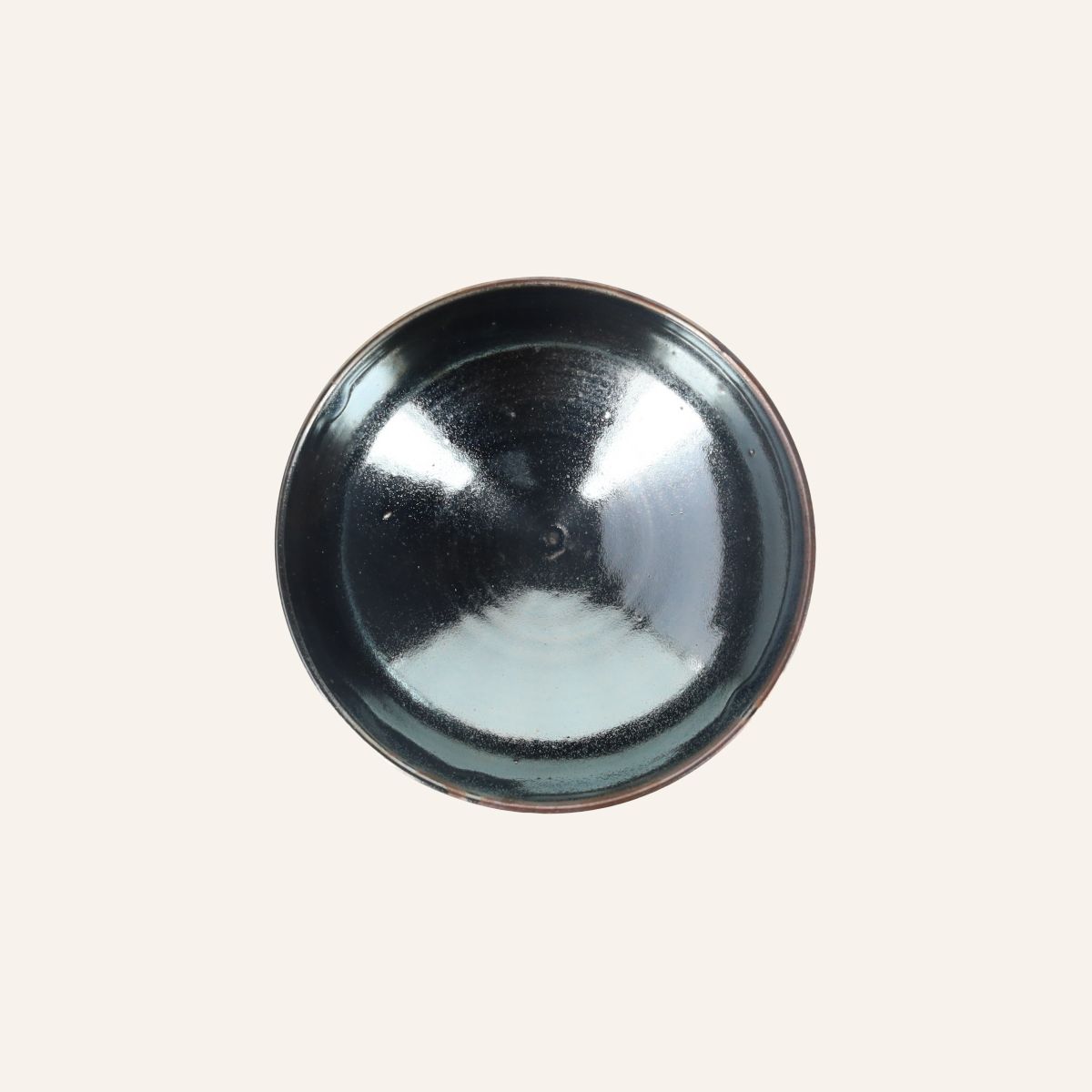 Bol noir brillant céramique Shigarakiyaki "hikari"