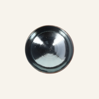 Bol noir brillant céramique Shigarakiyaki "hikari"