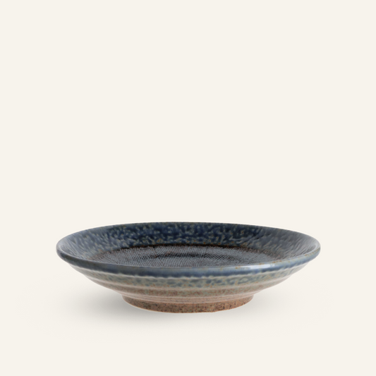 Minoyaki "mingei" fine earthenware noodle plate