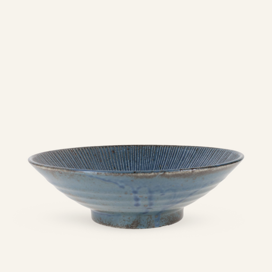 Large Minoyaki "Nezu" fine earthenware noodle bowl