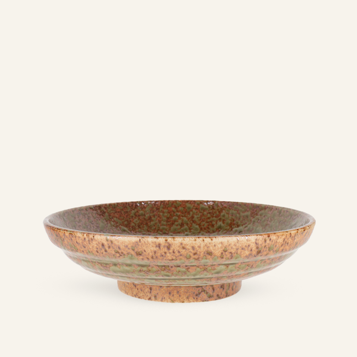 Assiette à nouilles faïence fine Minoyaki "mikan"