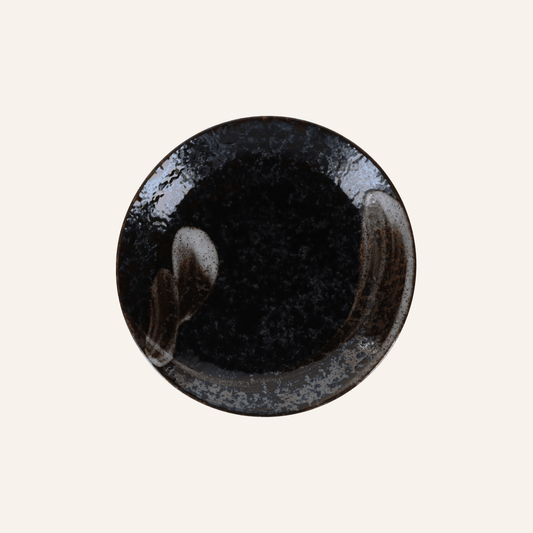 Small fine earthenware plate Minoyaki "chairo"