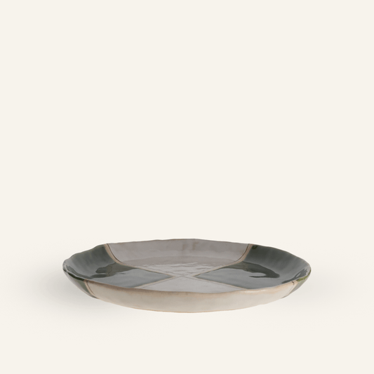 Assiette faïence fine Setoyaki "oribe"