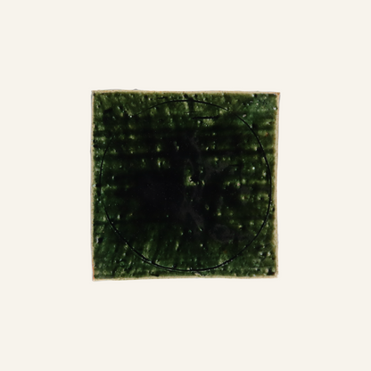 Petite assiette carrée céramique Minoyaki "shida"