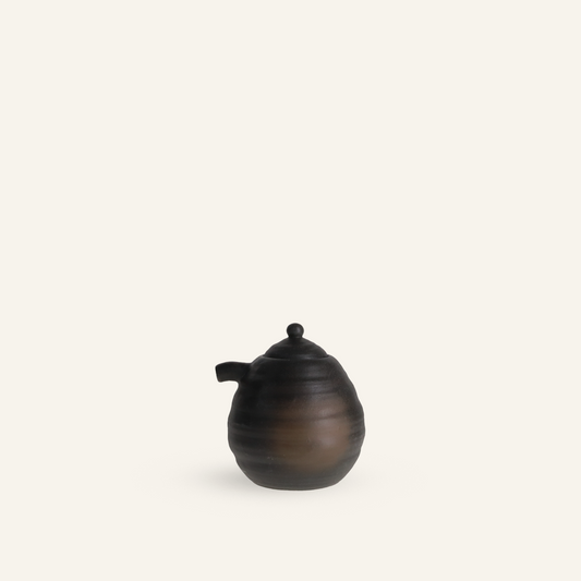 Large fine earthenware sauce boat Minoyaki "Kawashimo"