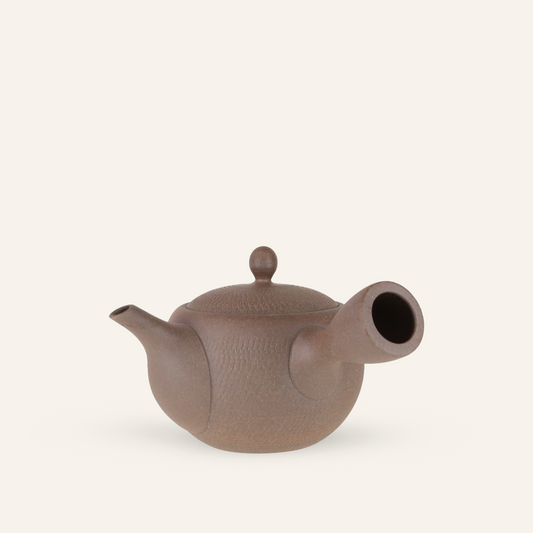 Traditional Kyusu stoneware Tokonameyaki "tobikanna" teapot