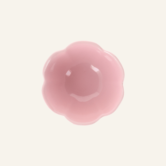 Petit bol rose faïence fine Setoyaki "mankai"