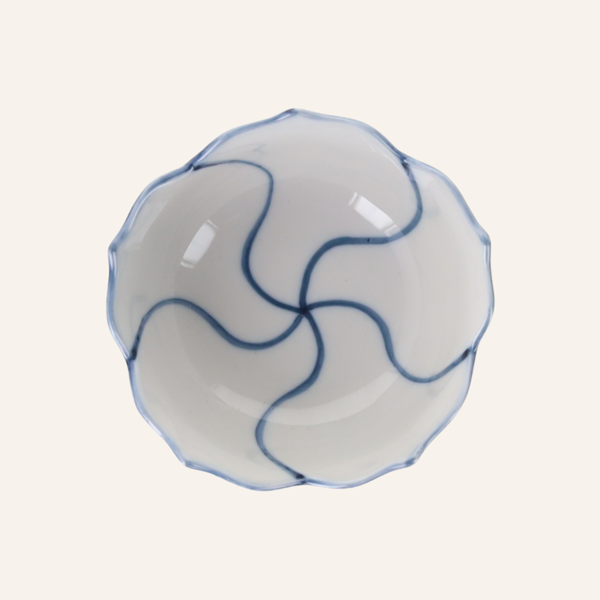 Small Setoyaki "kikyo" porcelain bowl