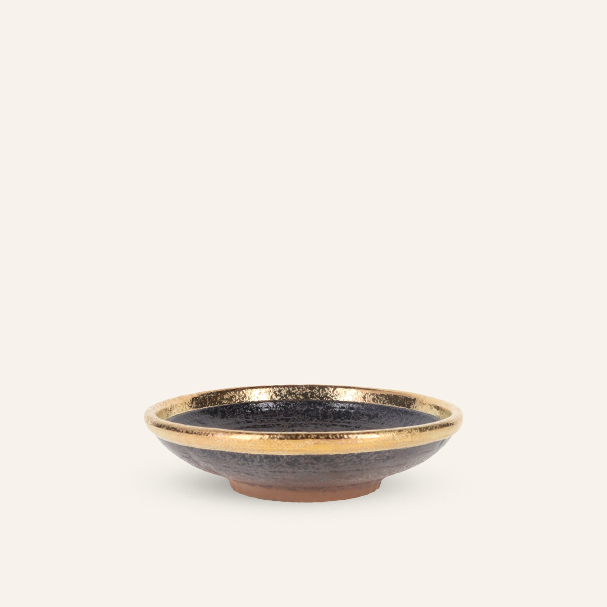 Small fine earthenware plate Setoyaki "kinkan"