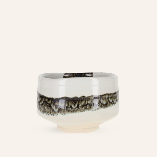 Minoyaki "Usuzumi" stoneware matcha bowl