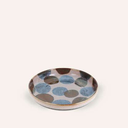 Assiette à pâtes en porcelaine Minoyaki "Tenda", teintes inspirées d'Okinawa
