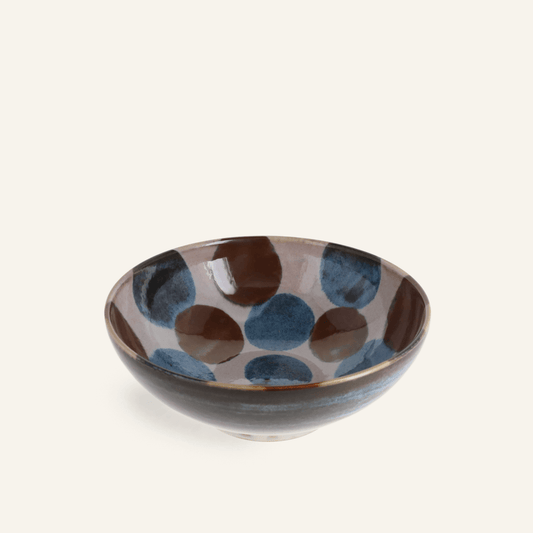 Bol à nouilles en porcelaine Minoyaki "Tenda", teintes inspirées d'Okinawa