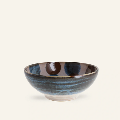 Bol à nouilles en porcelaine Minoyaki "Tenda", teintes inspirées d'Okinawa