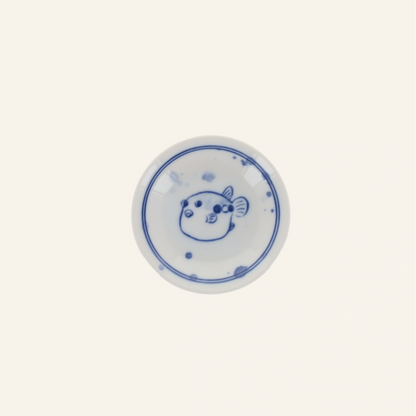 Coupelle en porcelaine "Poisson-globe"