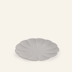 Assiette faïence fine en forme de chrysanthème