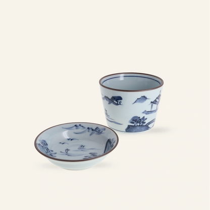 Coupelle en porcelaine blanche "Sansui"