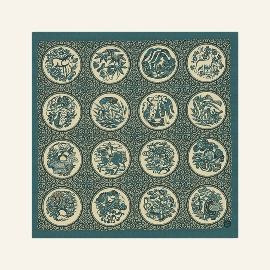 Cotton Furoshiki "Aesop's Fables" by Keisuke Serizawa