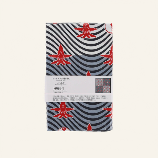 Furoshiki en coton "Poissons rouges" par Sekka Kamisaka