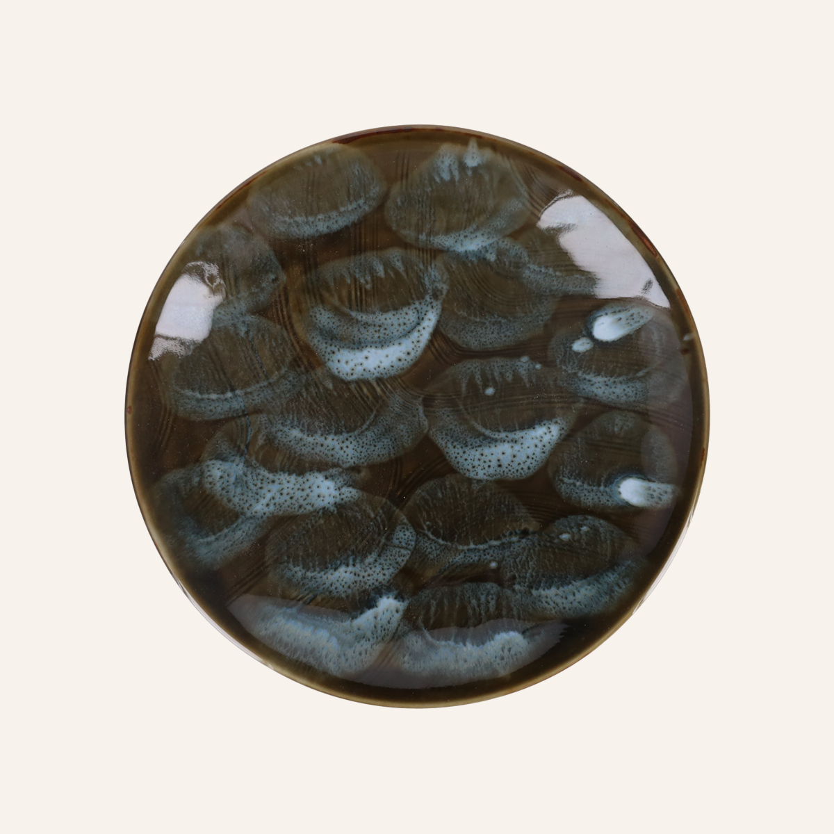Assiette faïence fine Setoyaki "sunadokei"