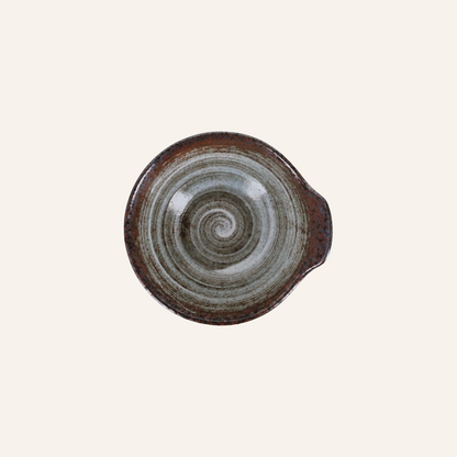 Petit bol Tonsui spirale blanche faïence fine Minoyaki "senpuu"