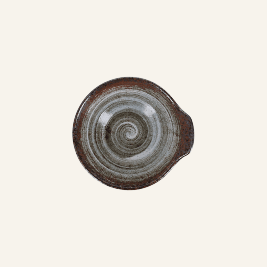 Petit bol Tonsui spirale blanche faïence fine Minoyaki "senpuu"