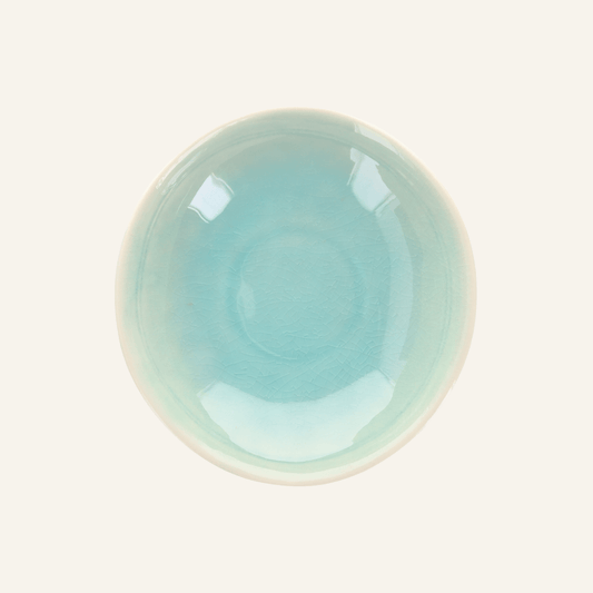 Small deep plate in fine earthenware Minoyaki "Akari"
