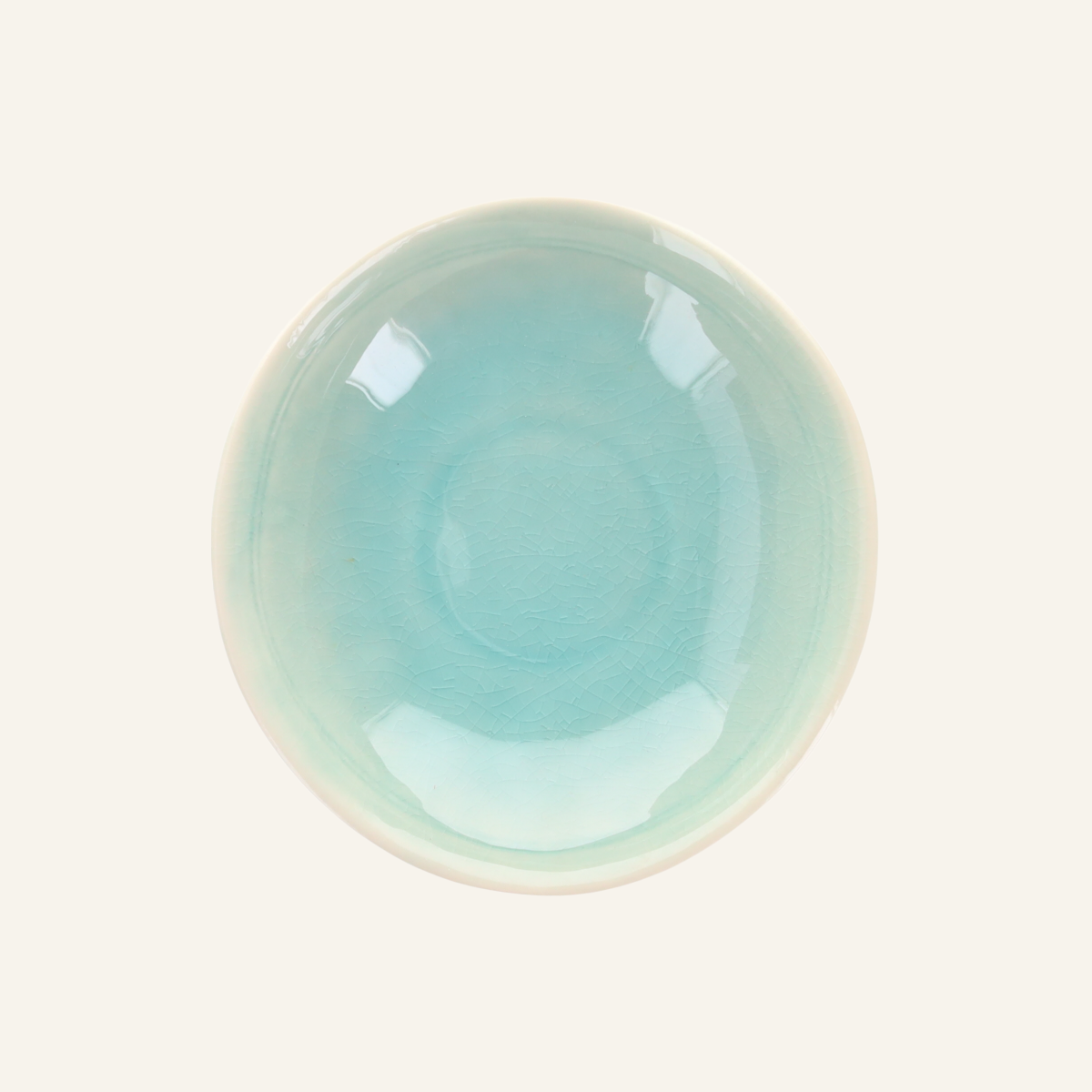 Small deep plate in fine earthenware Minoyaki "Akari"