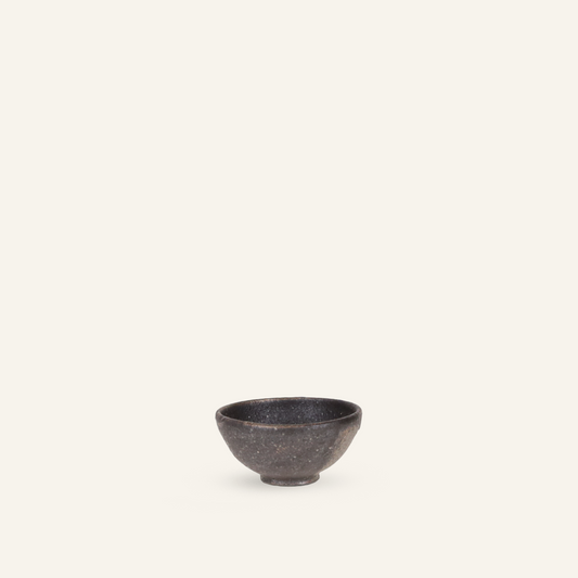 Shigarakiyaki "jomon" ceramic black sake cup