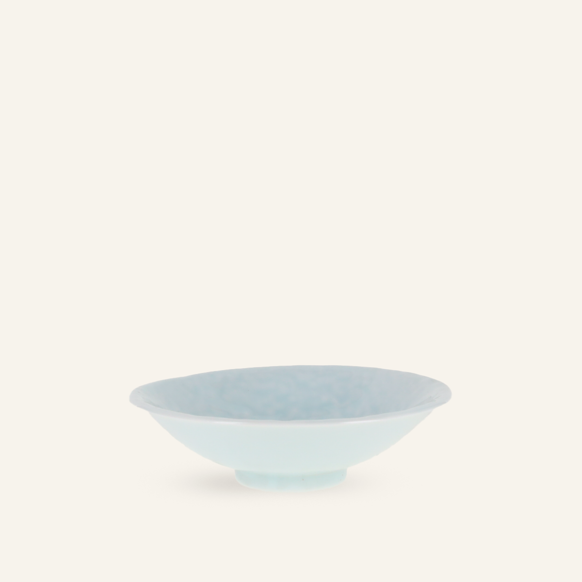 Small deep plate in fine earthenware Minoyaki "Iwashimizu"