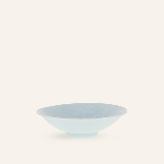 Small deep plate in fine earthenware Minoyaki "Iwashimizu"