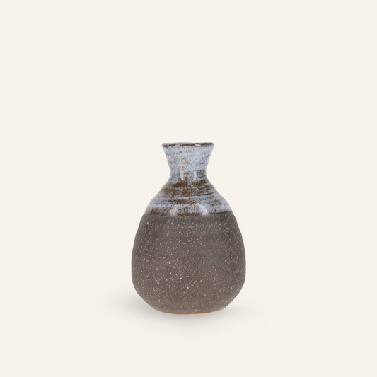 Carafe à saké Tokkuri faïence fine Minoyaki "tochi"