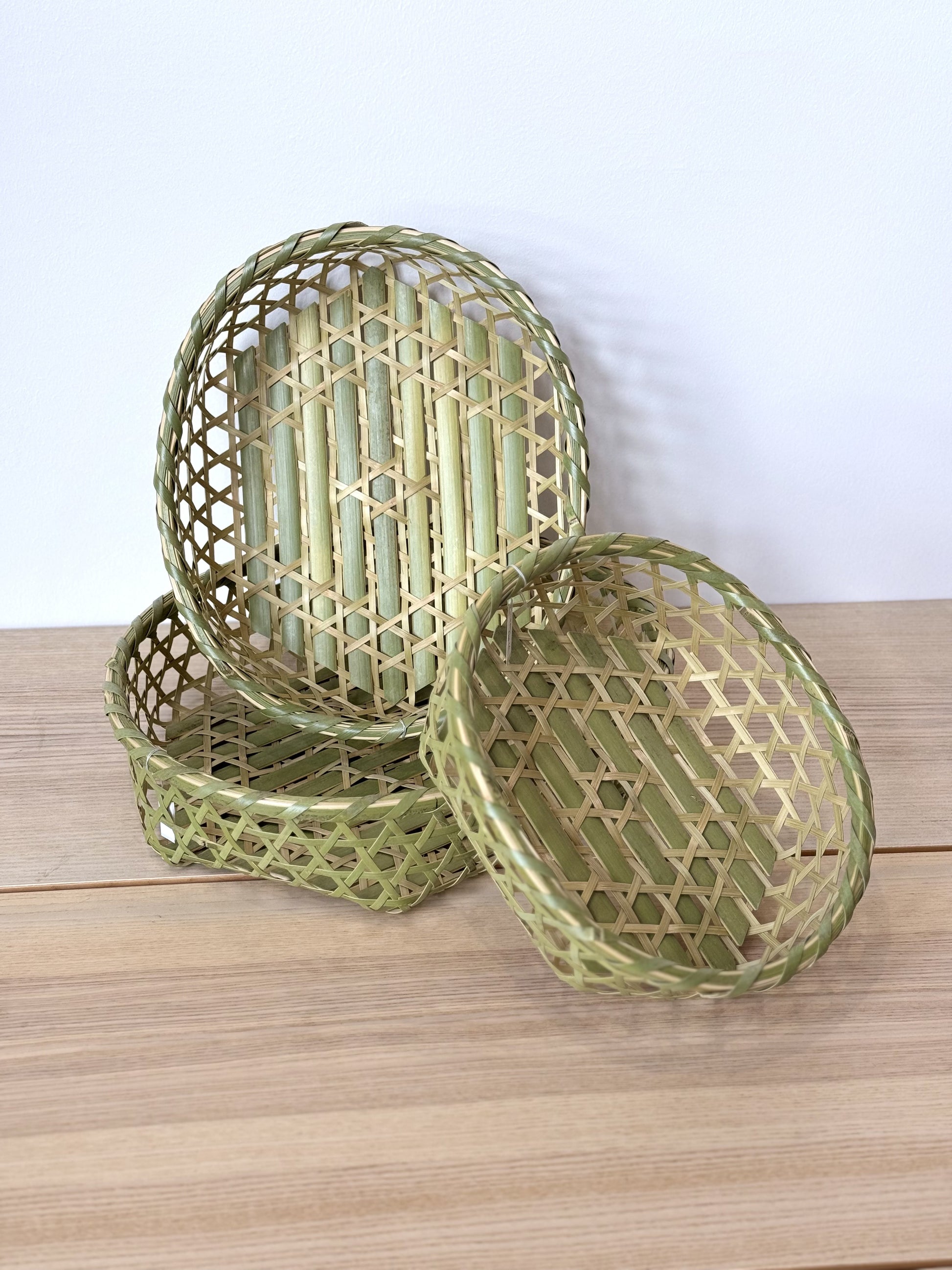Corbeille ovale en bambou Mutsume - Petit (26,5cm)
