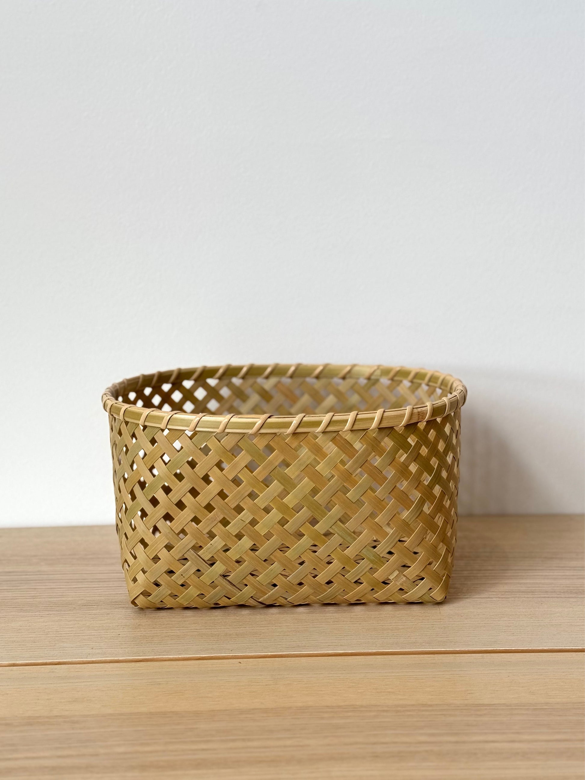 Corbeille ovale en bambou Yotsume - Petit (Ø23cm)
