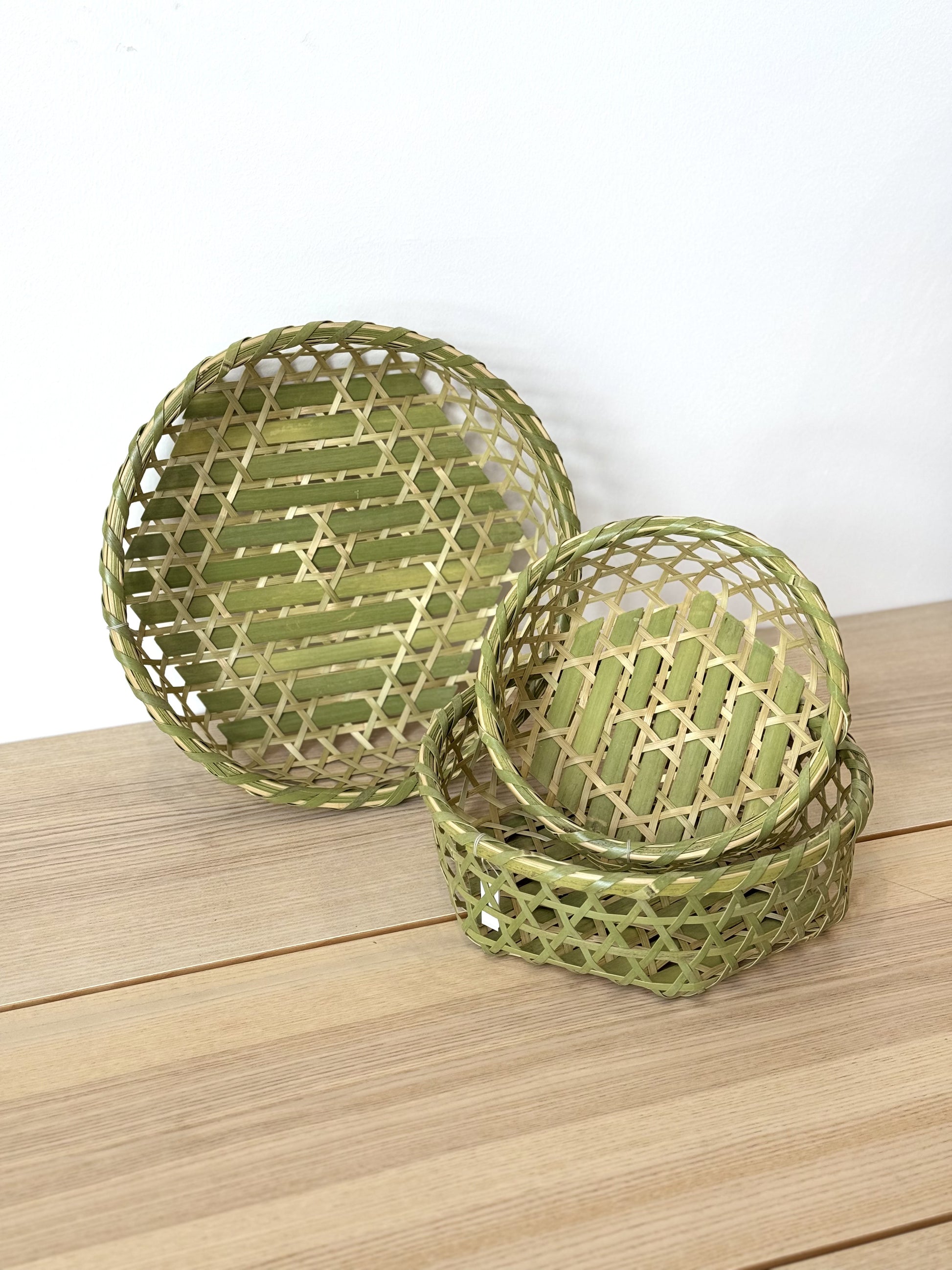 Corbeille ronde en bambou Mutsume - Petit (Ø22cm)