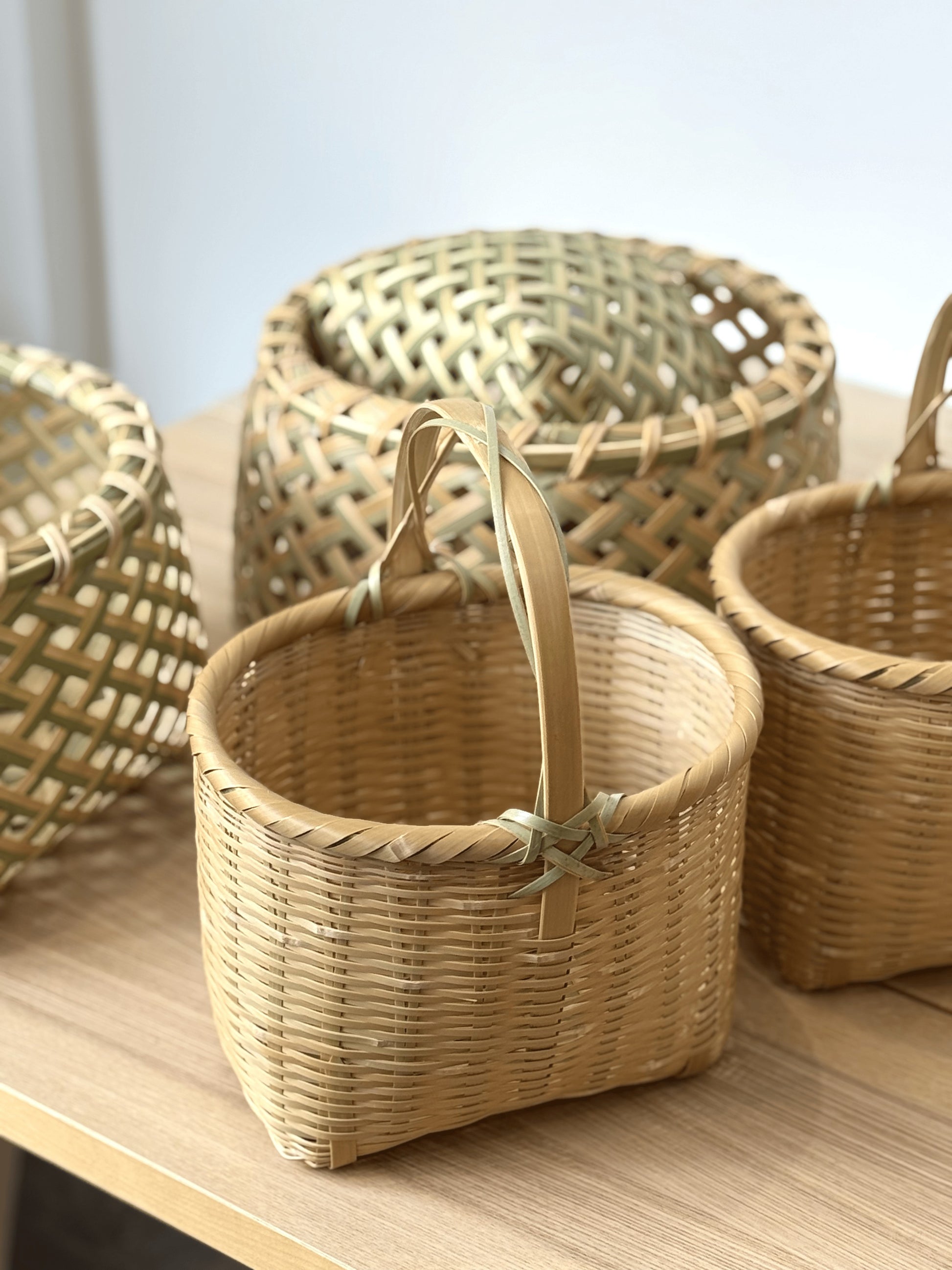 Panier à courses en bambou Kaimono Kago - Petit (Ø22cm)