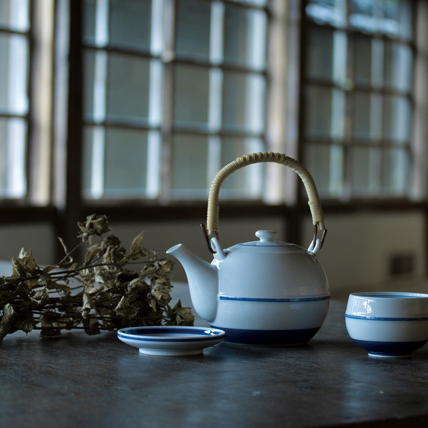 Théière traditionnelle Kyusu en porcelaine Hasamiyaki "Yumeji" 1200ml